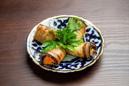 Рулеты из баклажанов (пост)