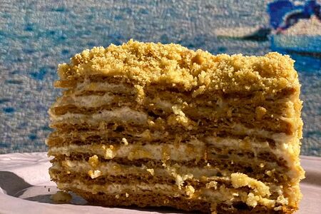 Медовик на топленом молоке