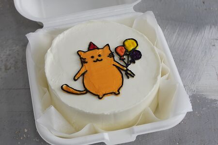 Бенто-торт Котик и шарики