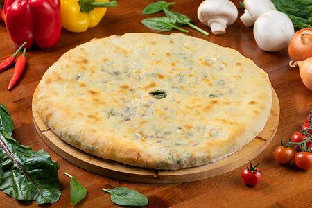 Осетинский пирог с сыром и свекольной ботвой