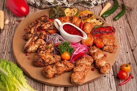 Ассорти шашлыков из курицы