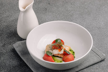 Уха по-фински с красной икрой