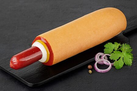 Французский хот-дог с колбаской Бергсалями