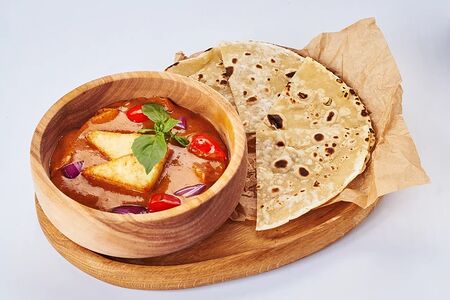 Кадай Панир с овощами и рисом