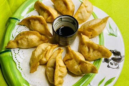 Пельмени из говядины жареные