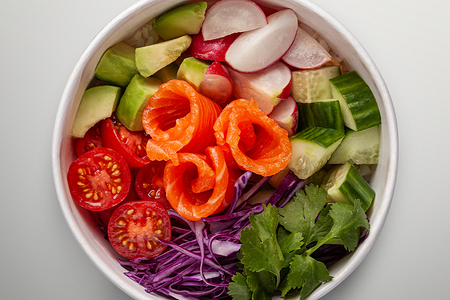 Поке боул с лососем New