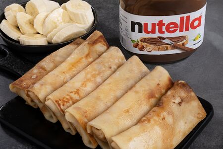 Блинчики нутелла и банан