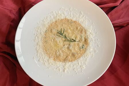 Белое ризотто с грибами