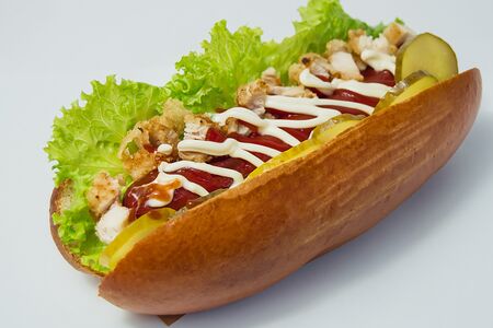 Хот-дог с курицей