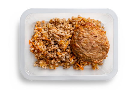 Котлета с гречкой