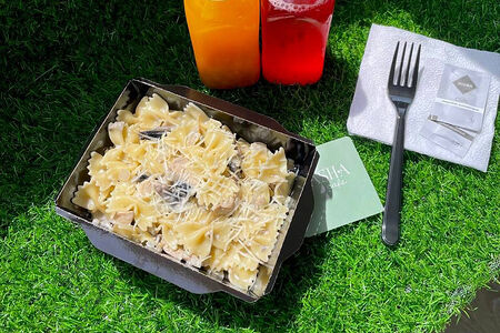 Паста с курочкой и грибами