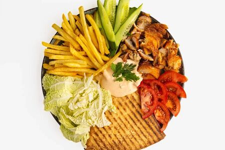 Шаурма на тарелке