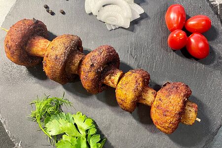 Грибы на мангале