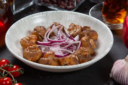 Шампиньоны на мангале