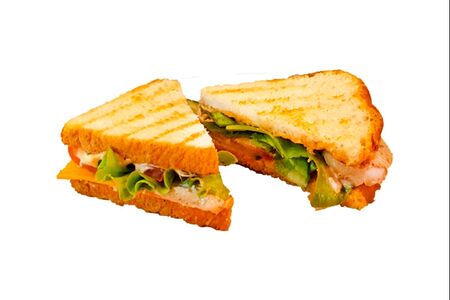 Сэндвич с курицей и овощами