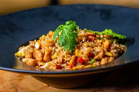 Тяхан с курицей