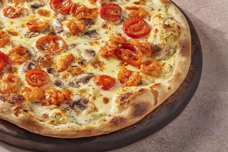 Пицца с креветками кимчи