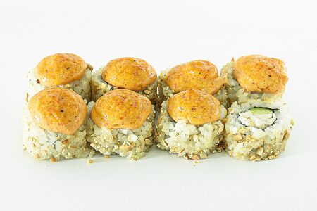 Ролл с цыпленком арахисом и авокадо