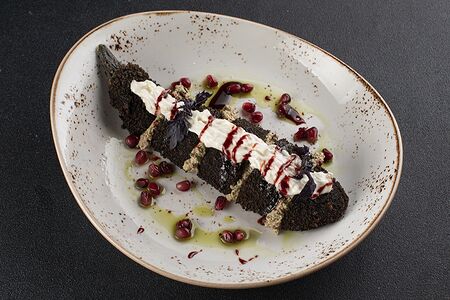 Баклажан с ореховой пастой и страчателлой