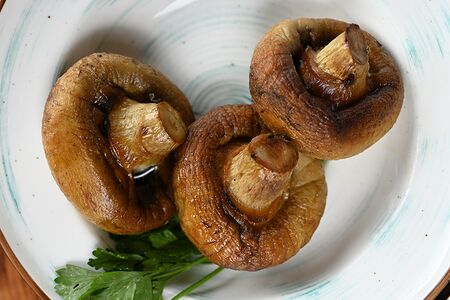 Грибы на мангале