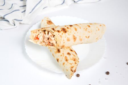 Шаверма в лаваше двойная