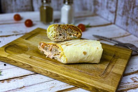 Шаурма Цезарь со свининой