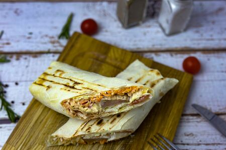 Шаурма Цезарь с курицей