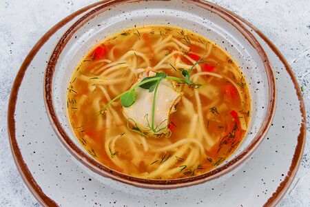 Куриный супчик с домашней лапшой