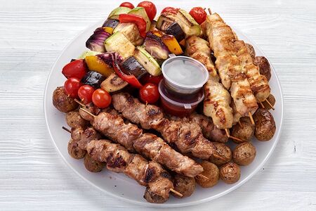 Ассорти шашлыка на гриле