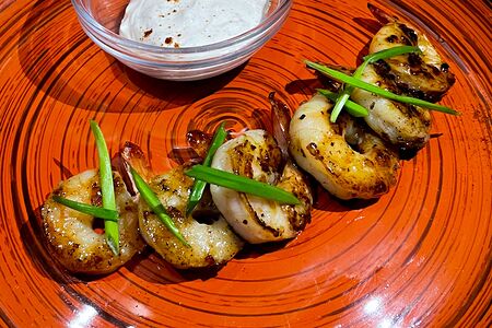 Тигровые креветки в соусе свит чили