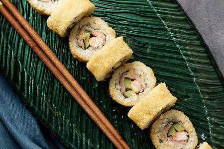 Темпура с креветкой и беконом