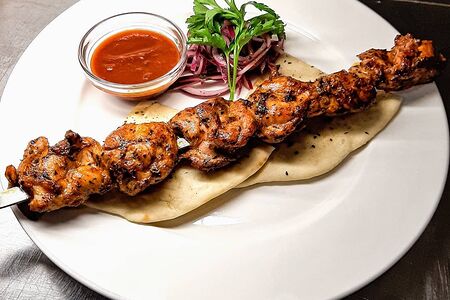 Шашлык из красного мяса курицы