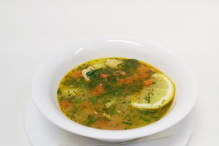 Уха со семгой