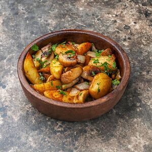 Картофель, жаренный с грибами