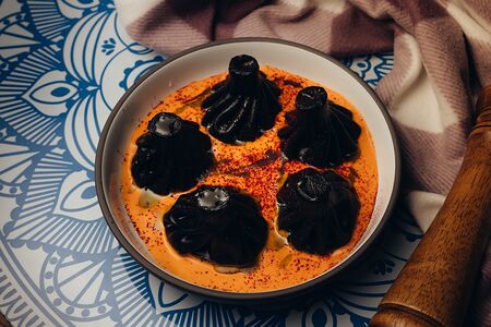 Патара из хинкали с креветкой