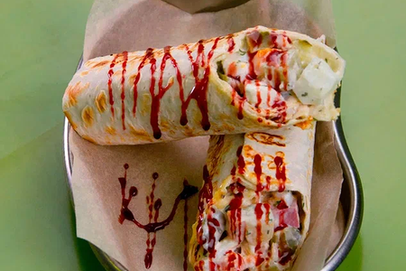 Шаверма в лаваше с Оливье