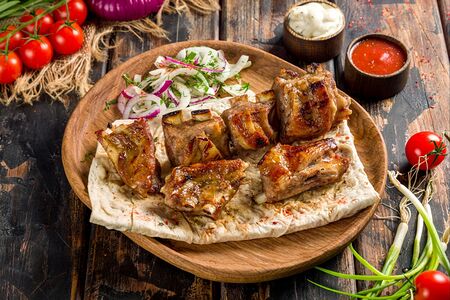 Шашлык из бараньих семечек