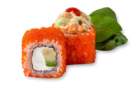 Креветка в васаби-соусе с салатом