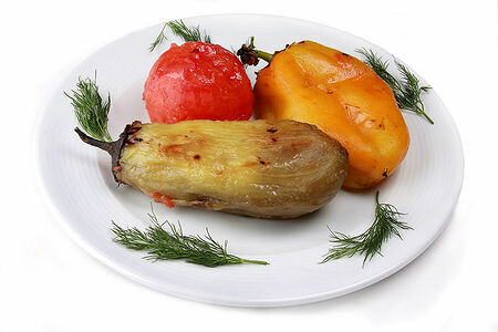 Овощи печеные на мангале