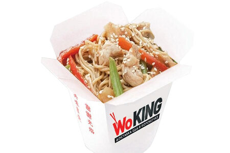 Лапша с лососем