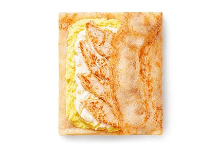 Блин с индейкой под яблочным соусом