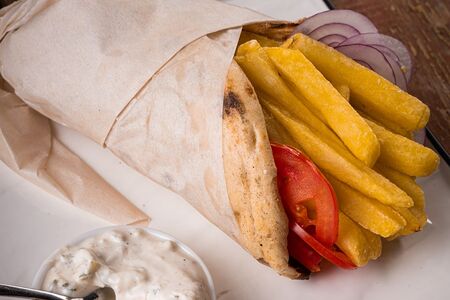 Гирос с креветками