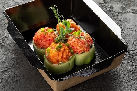 Сашими-ролл лосось, тунец, спайс