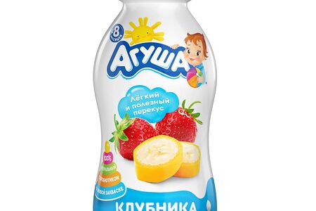 Агуша Йогурт Клубника банан 2,7% пл/бут вбд