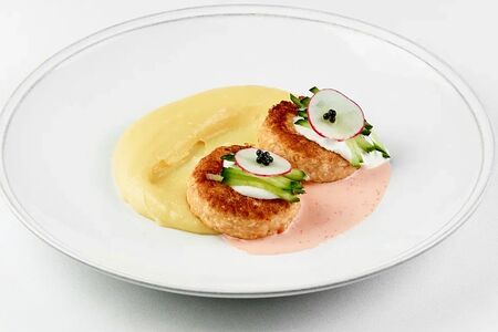 Крабовые котлеты с пюре