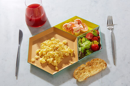 Скрэмбл с креветками