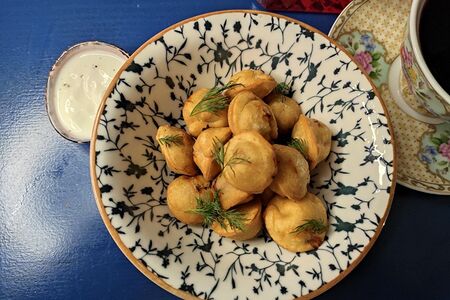 Жареные пельмени