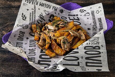 Картофель жареный с грибами