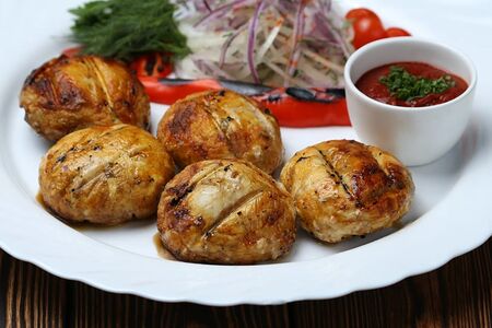 Шампиньоны на мангале