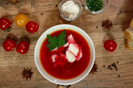 Борщ с курицей